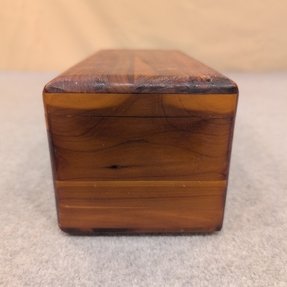 Vintage Lane Cedar Chest Miniature Jewelry Trinket Box Geo Cater Furniture Co - Picture 11 of 15